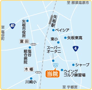 なかじまクリニックアクセスマップ
